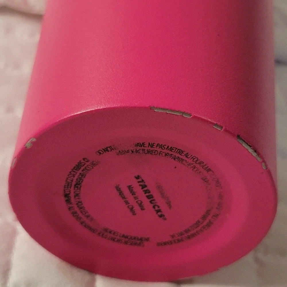 RARE Starbucks‎ Hot Pink Matte Stainless Steel Tumbler Barbiecore Cute Flirty